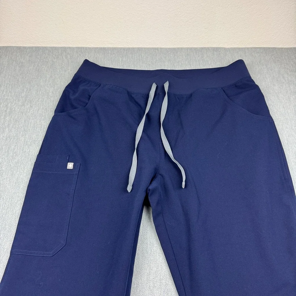 FIGS Kade Cargo Scrub Pants Women XL Blue Medical Nursing Straight High Waisted